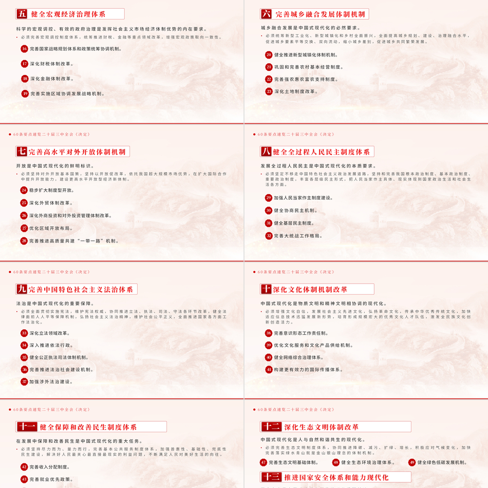 2024二十届三中全会《决定》党课ppt模板