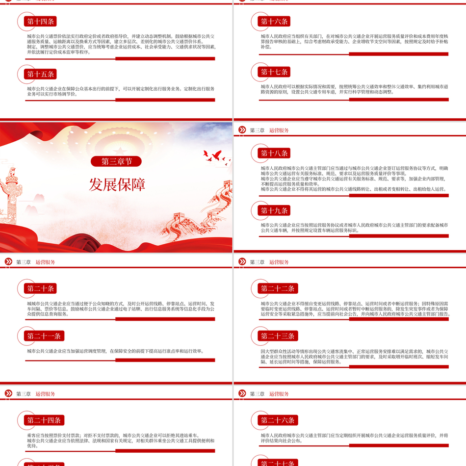 2024治国理政ppt模板新版城市公共交通条例城市现代化建设