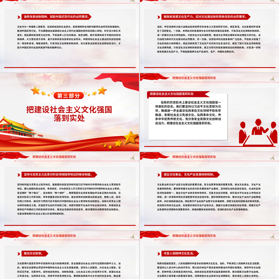 2024进一步全面深化改革的“七个聚焦”党课课件_推进社会主义文化强国建设党课ppt模板