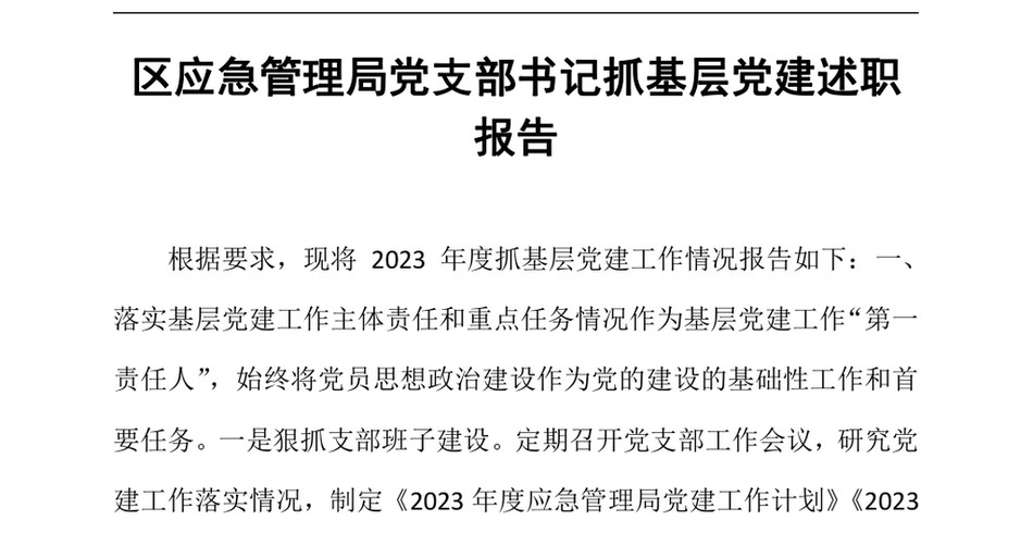 2024区应急管理局党支部书记抓基层党建述职报告_第2页