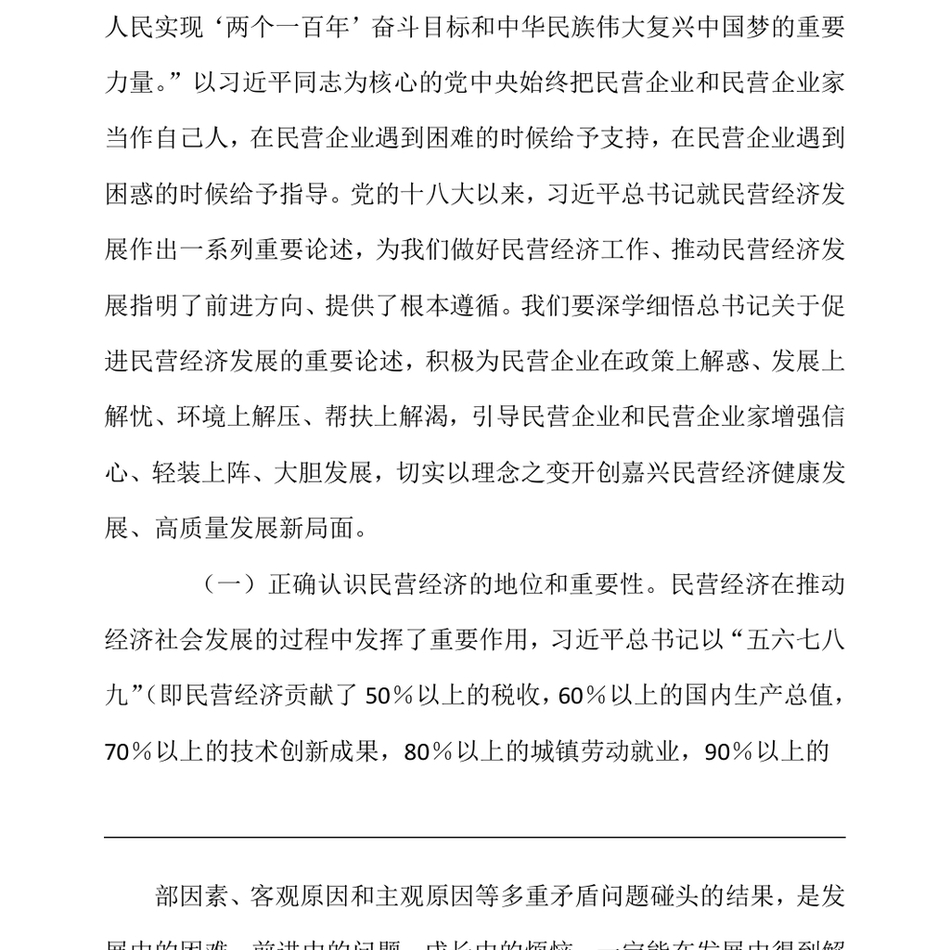 2024关于学习习近平总书记关于促进民营经济发展的重要论述及我市贯彻落实意见的汇报_第3页