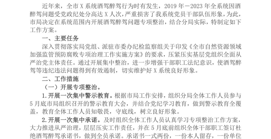 2024某局酒驾醉驾问题专项整治工作方案_第2页