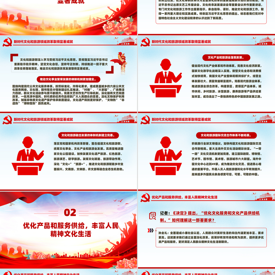 2024PPT课件_深化文化和旅游领域改革加快建设社会主义文化强国党课ppt模板