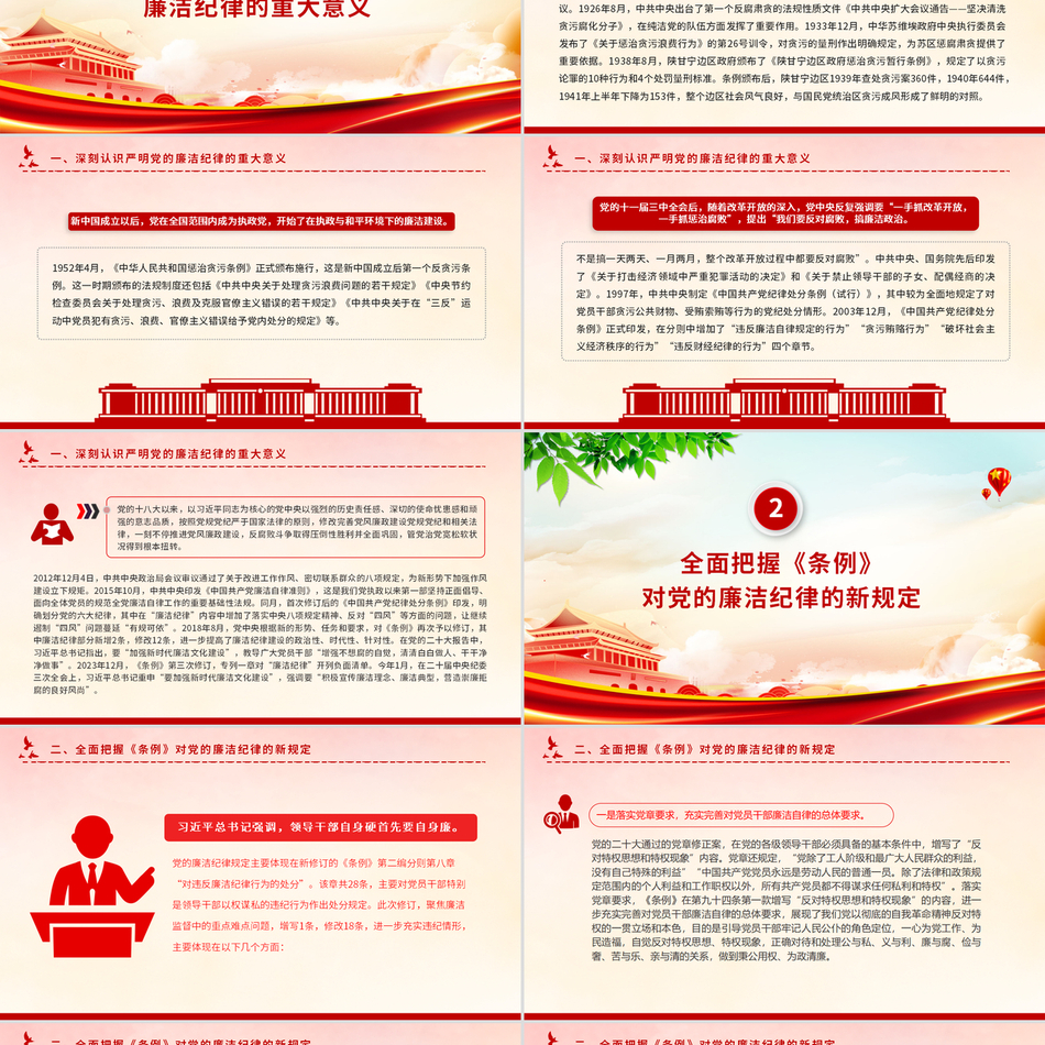 2024党纪学习教育_六大纪律党课之严守廉洁纪律永葆清正廉洁本色(微党课PPT课件)党课ppt模板