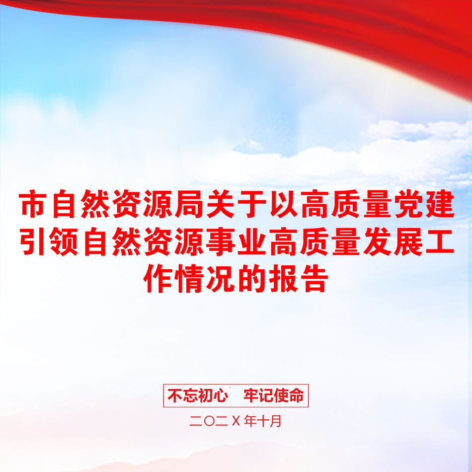 市自然资源局关于以高质量党建引领自然资源事业高质量发展工作情况的报告_第1页