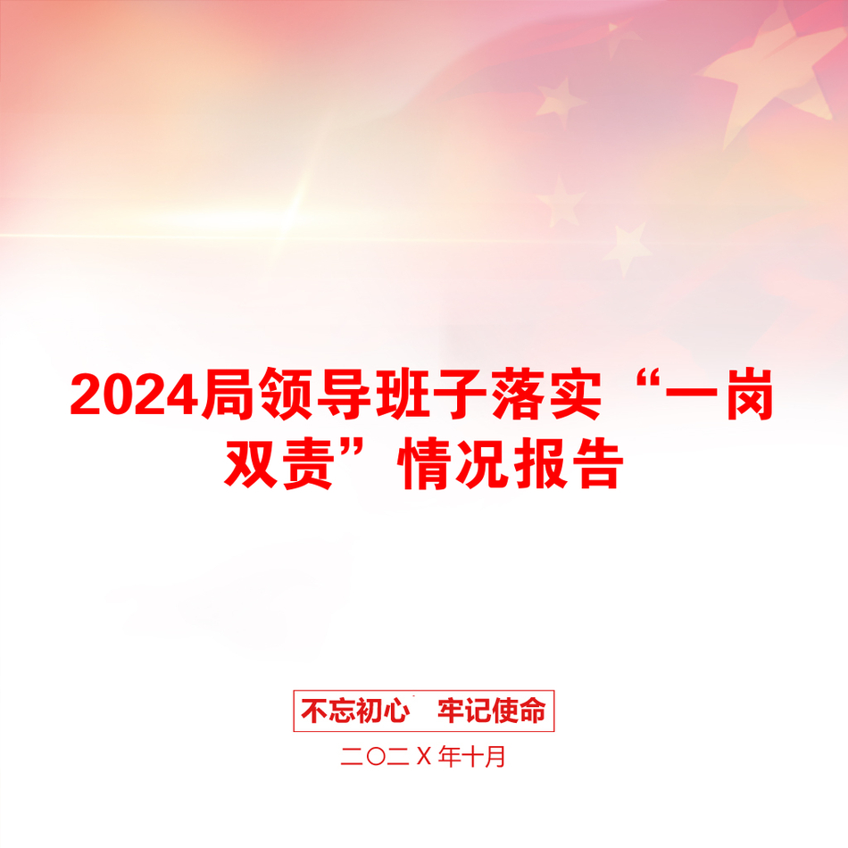 2024局领导班子落实“一岗双责”情况报告_第1页