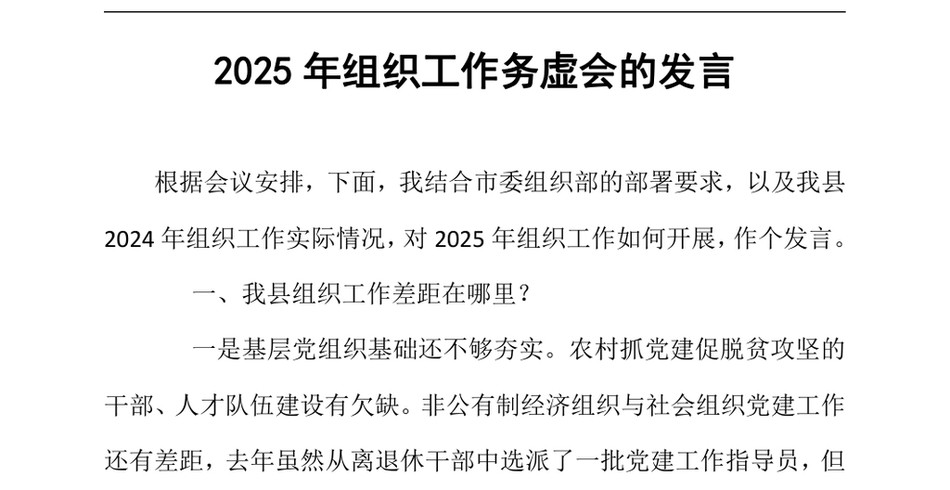 20242025年组织工作务虚会的发言（24年12月23日）_第2页