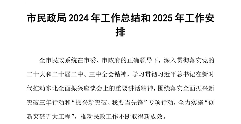 2024市民政局2024年工作总结和2025年工作安排（24年12月）_第2页