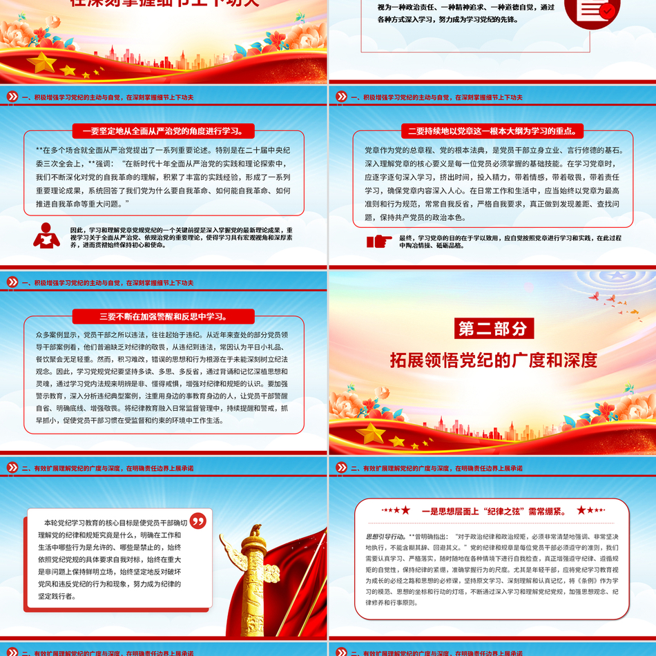 2024党纪主题党课_铸就忠诚先学后悟深思熟虑践行党课ppt模板