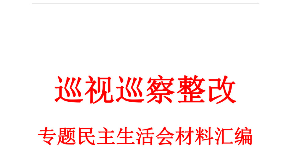 巡视巡察整改专题民主生活会材料汇编_第2页