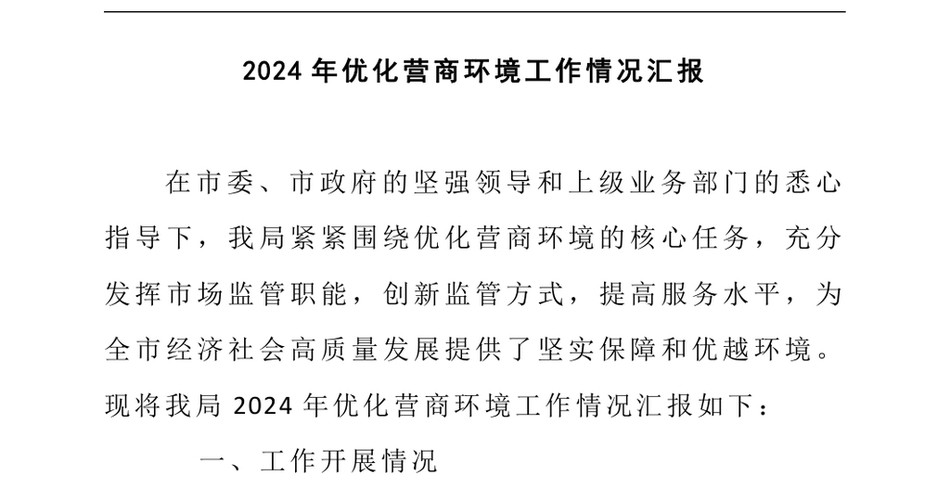 2024优化营商环境工作情况汇报_第2页