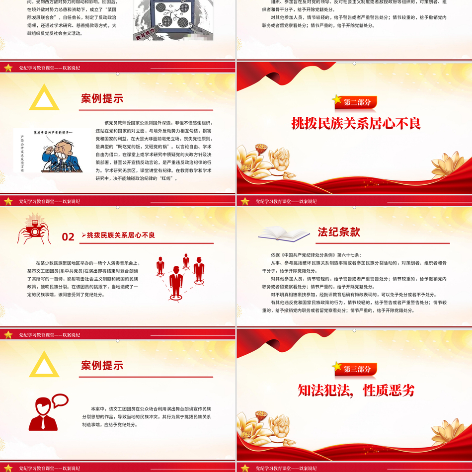 党纪学习教育之以案说纪简约党纪学习课件
