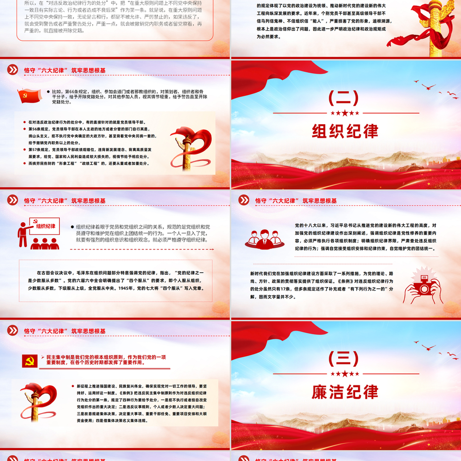 党纪学习教育之恪守“六大纪律”筑牢思想根基党政风党纪PPT下载