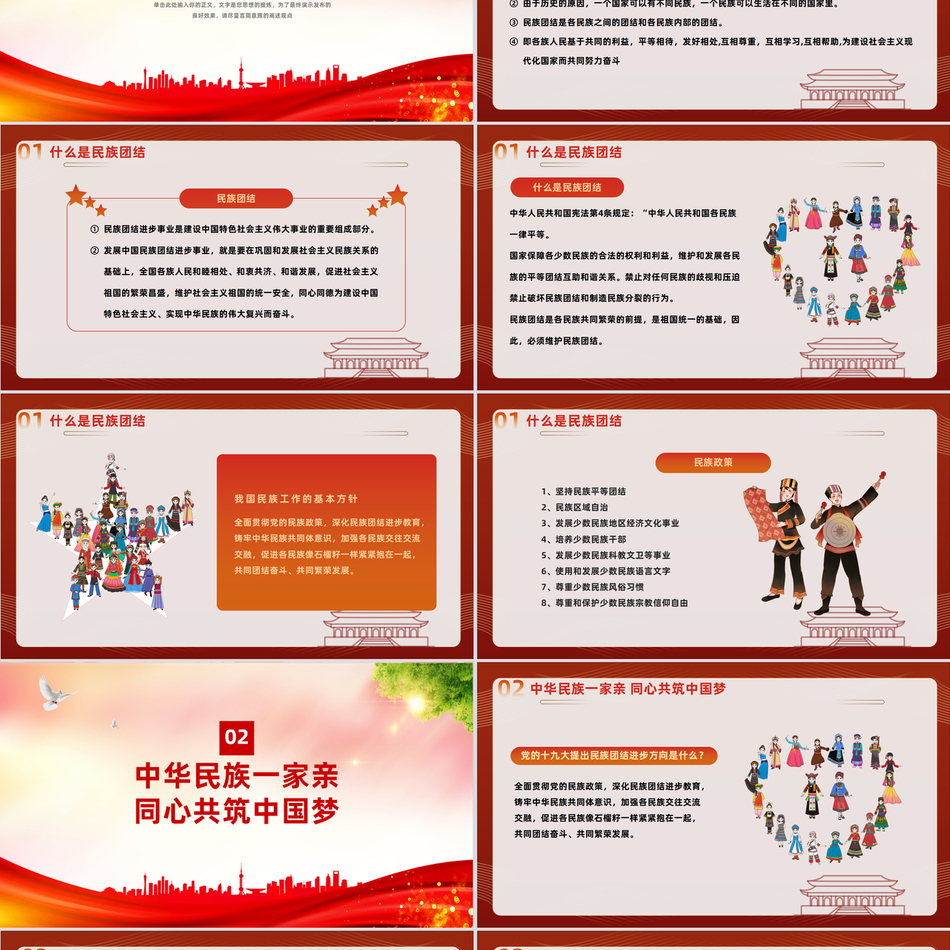 中华民族团结同心共筑中国梦党政风课件PPT