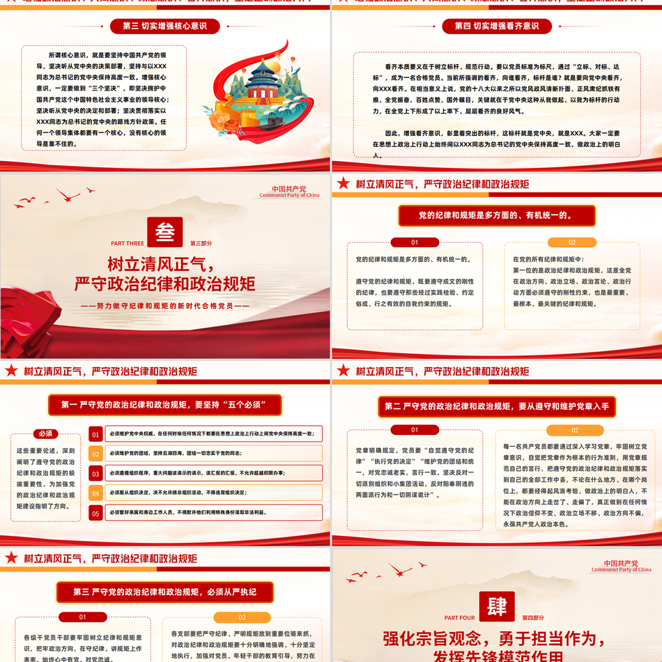 新时代合格党员信念建设与纪律规矩践行深度解读党课PPT
