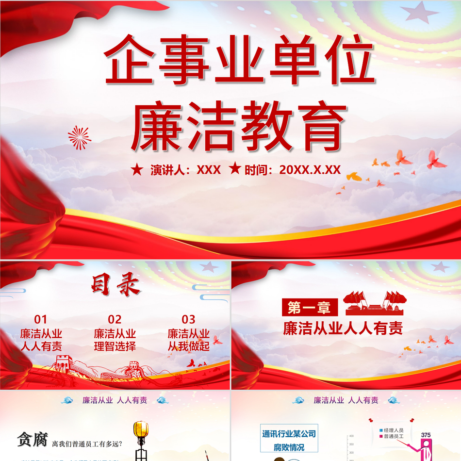 企事业单位廉洁从业与廉政建设深度解读党课PPT