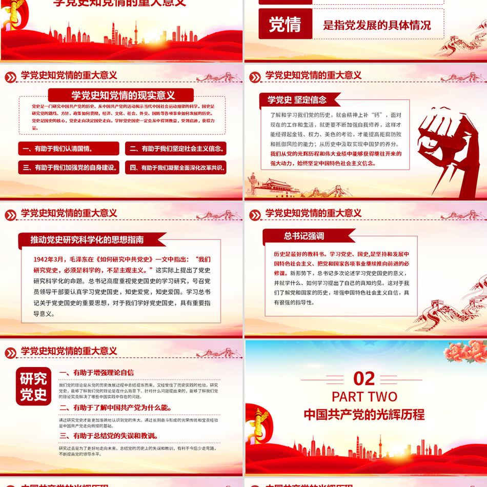 学党史知党情跟党走庆祝建党102周年党史学习教育七一建党节教育专题精美党政风党课PPT课件下载