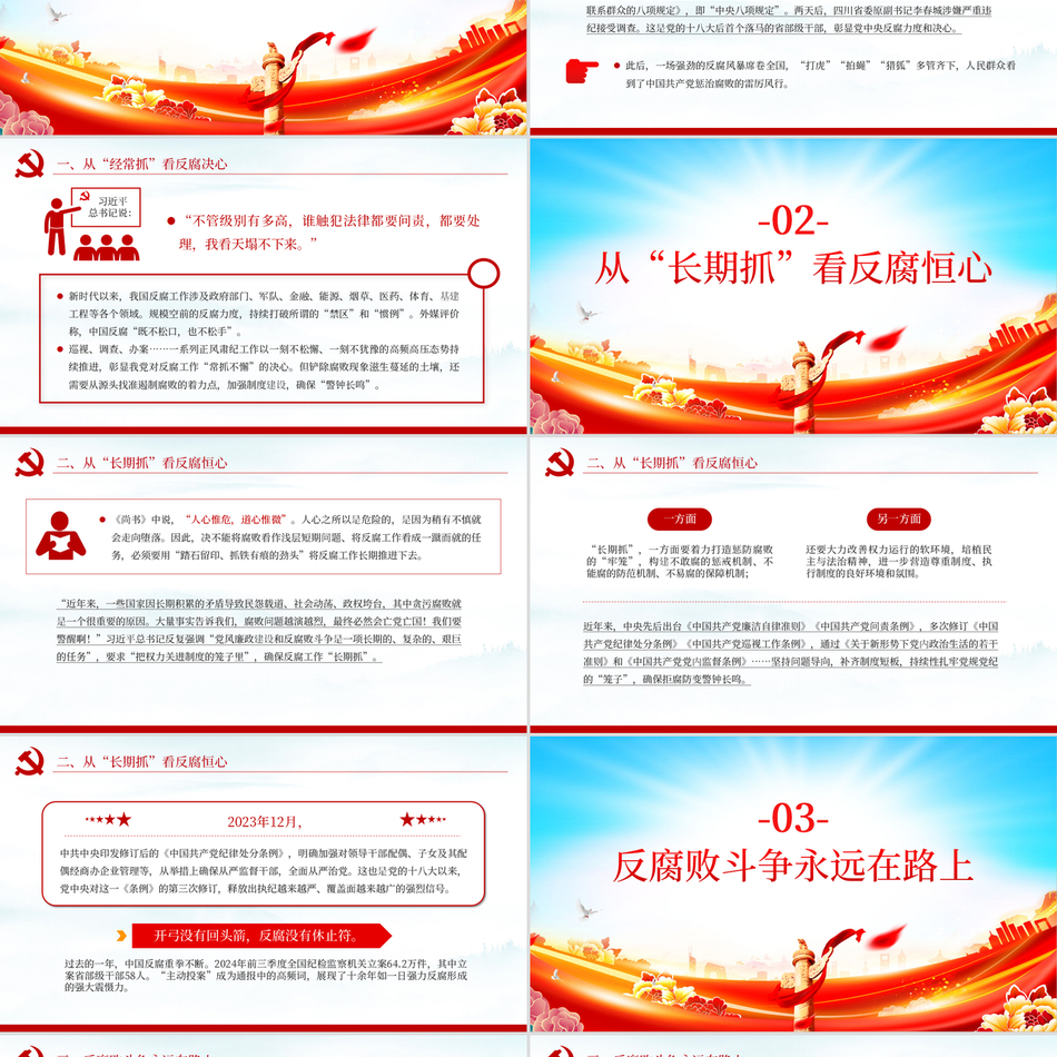 2025廉洁反腐ppt模板从“常”“长”二字读懂反腐倡廉廉政
