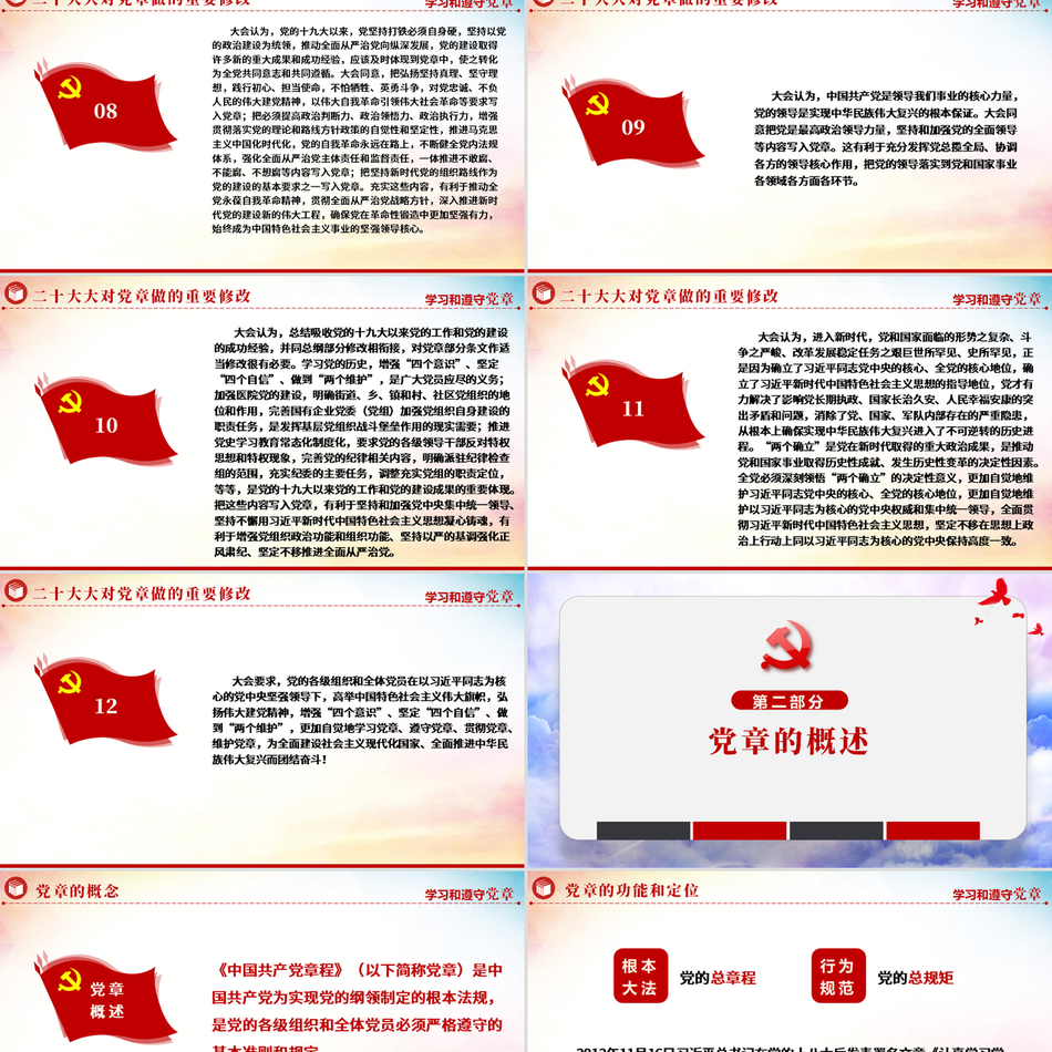 中国共产党章程发展历程及全文解读课件PPT下载