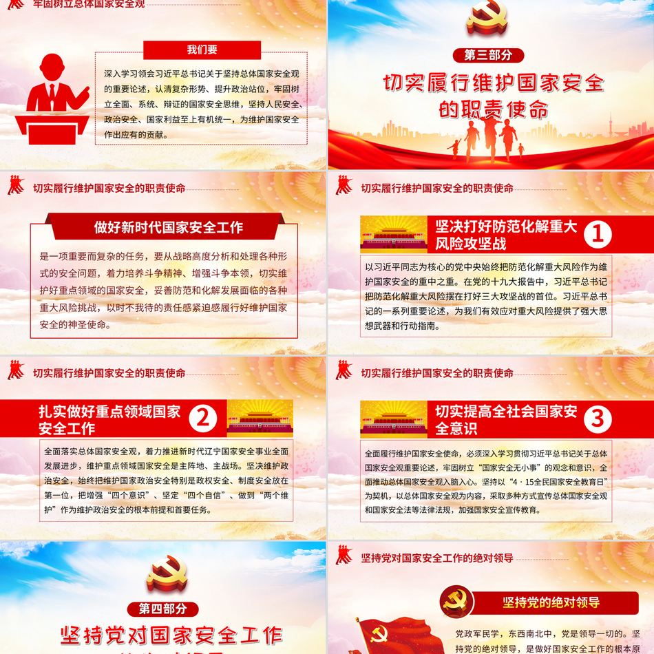 新时代国家安全工作与总体国家安全观系统解析党课课件