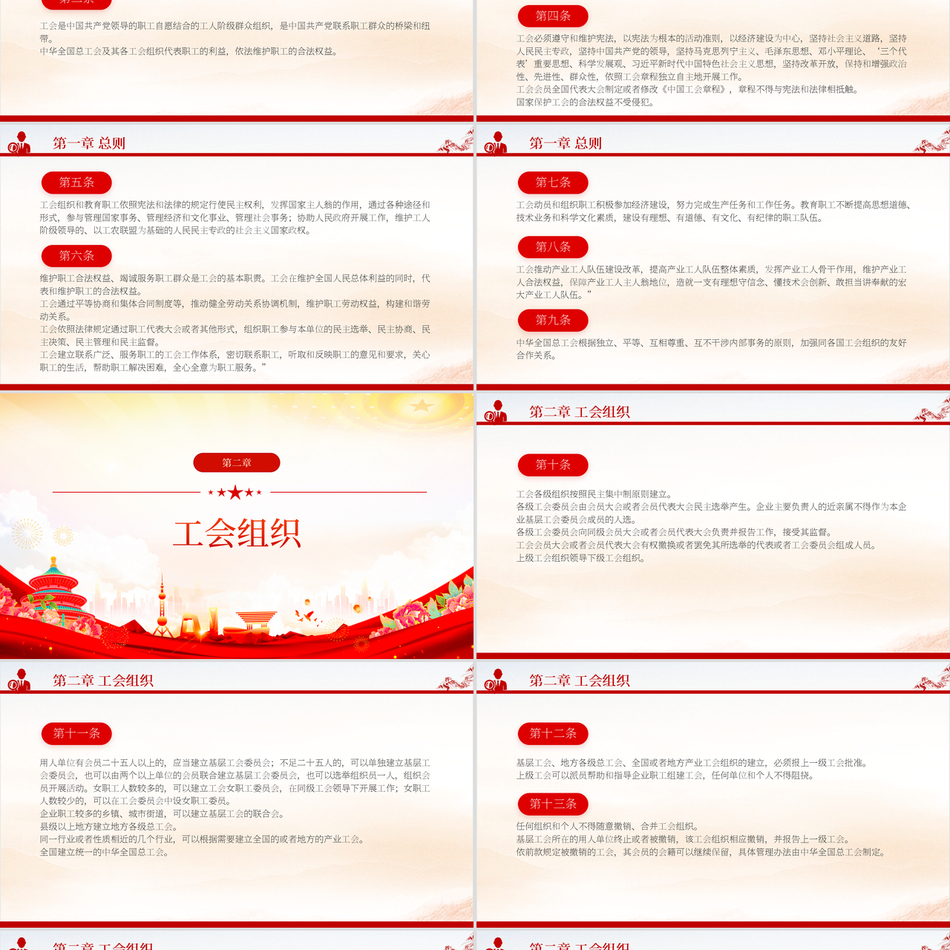 2025治国理政ppt模板中华人民共和国工会法法律法规