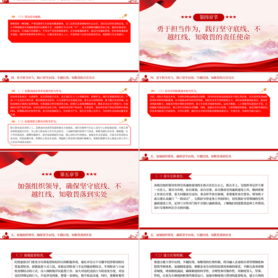 2025三中全会ppt模板坚守底线不越红线做一名知敬畏的国企党员干部