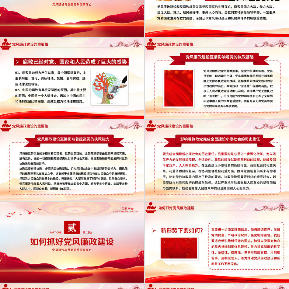 全面从严治党与党风廉政建设深度解读党课PPT