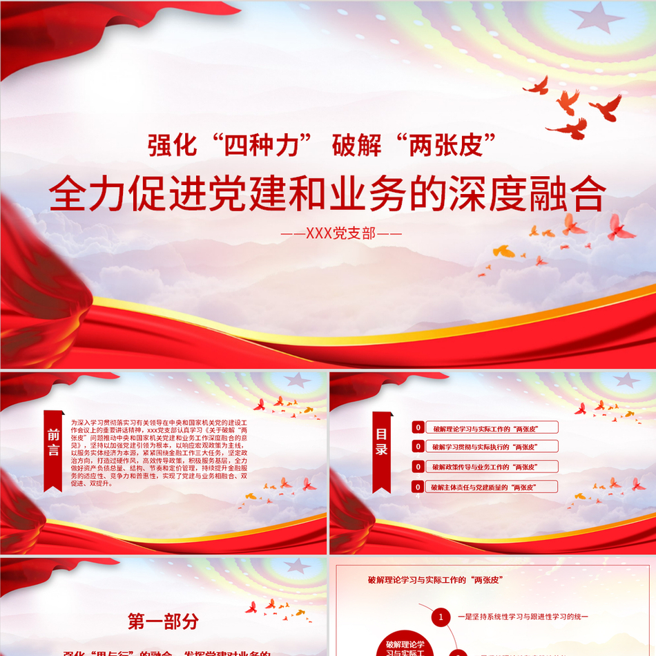 党建与业务深度融合的四种力强化及问题破解系统解析党课课件