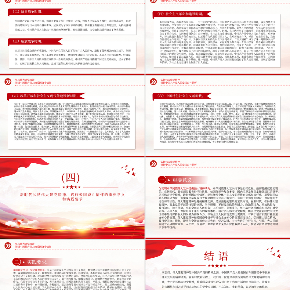 2025爱国党建ppt模板弘扬伟大建党精神领悟中国共产党人的爱国奋斗情怀