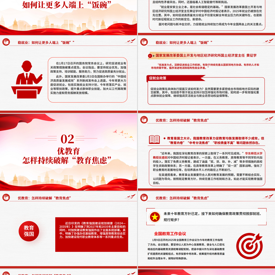 2025两会民生热点抢先看党课课件PPT