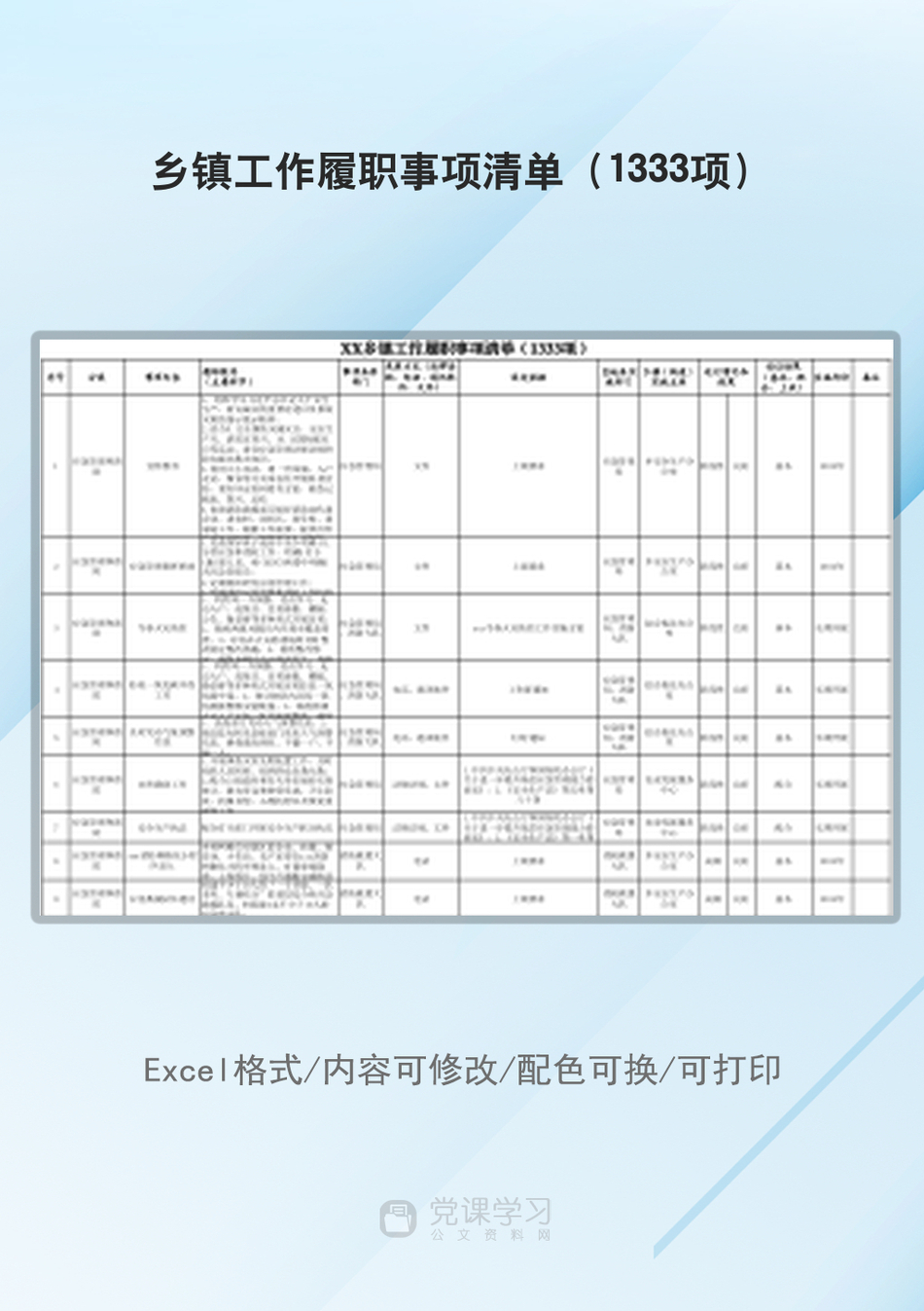 乡镇工作履职事项清单（1333项）_第1页