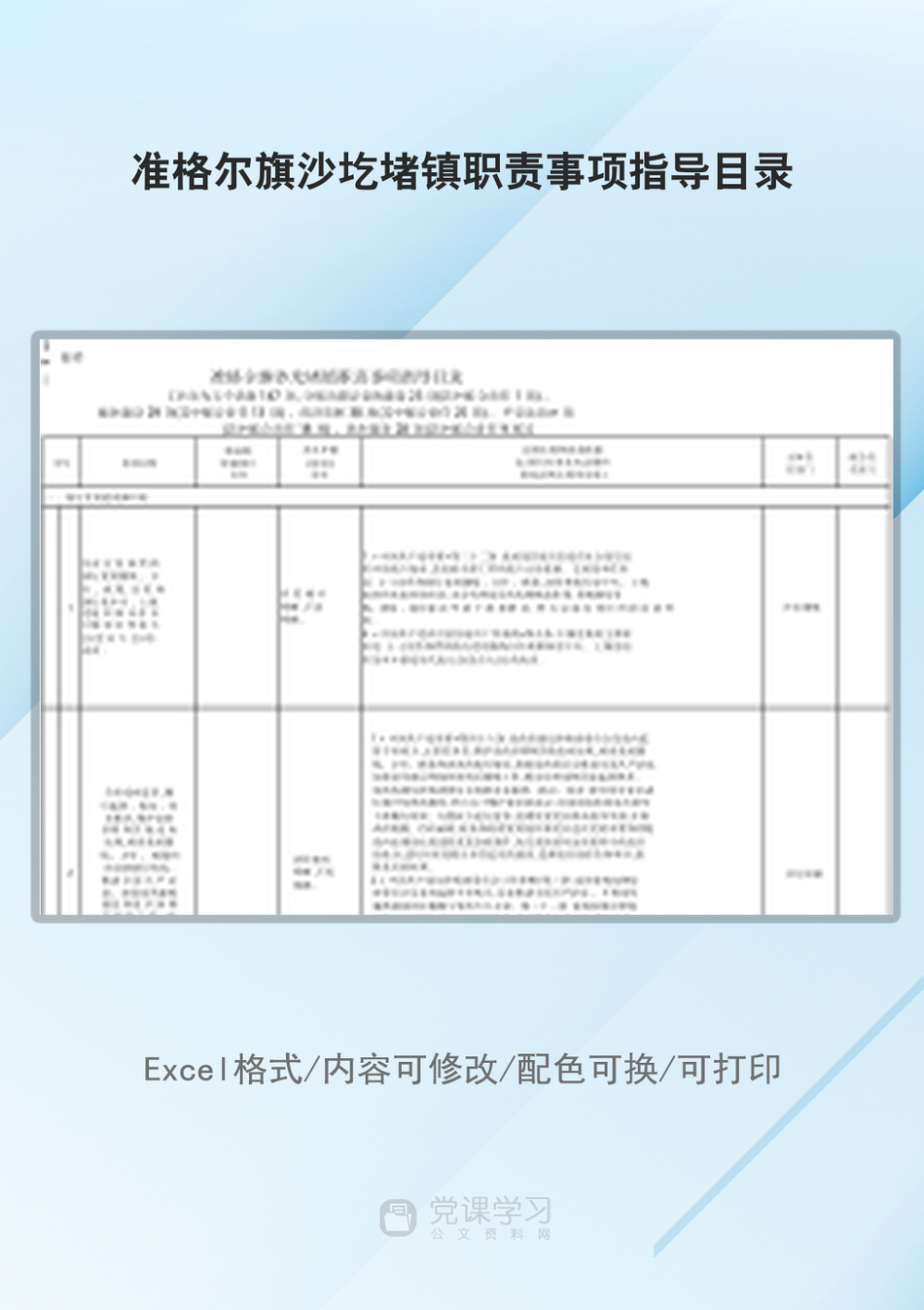 准格尔旗沙圪堵镇职责事项指导目录_第1页