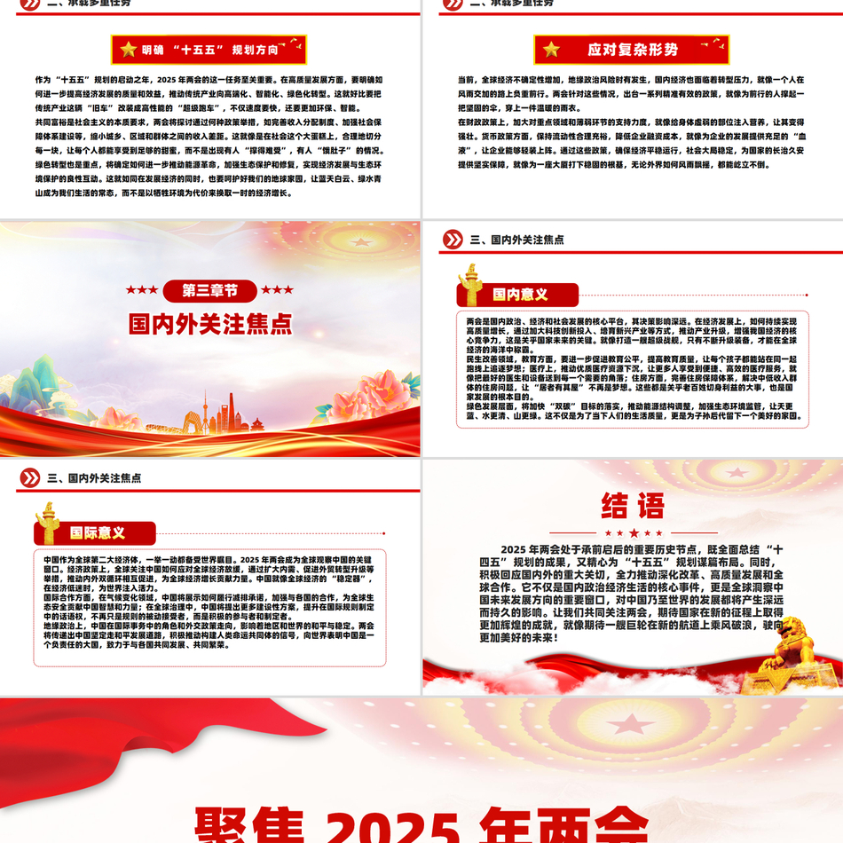 2025年聚焦两会PPT关键时期意义非凡党课PPT
