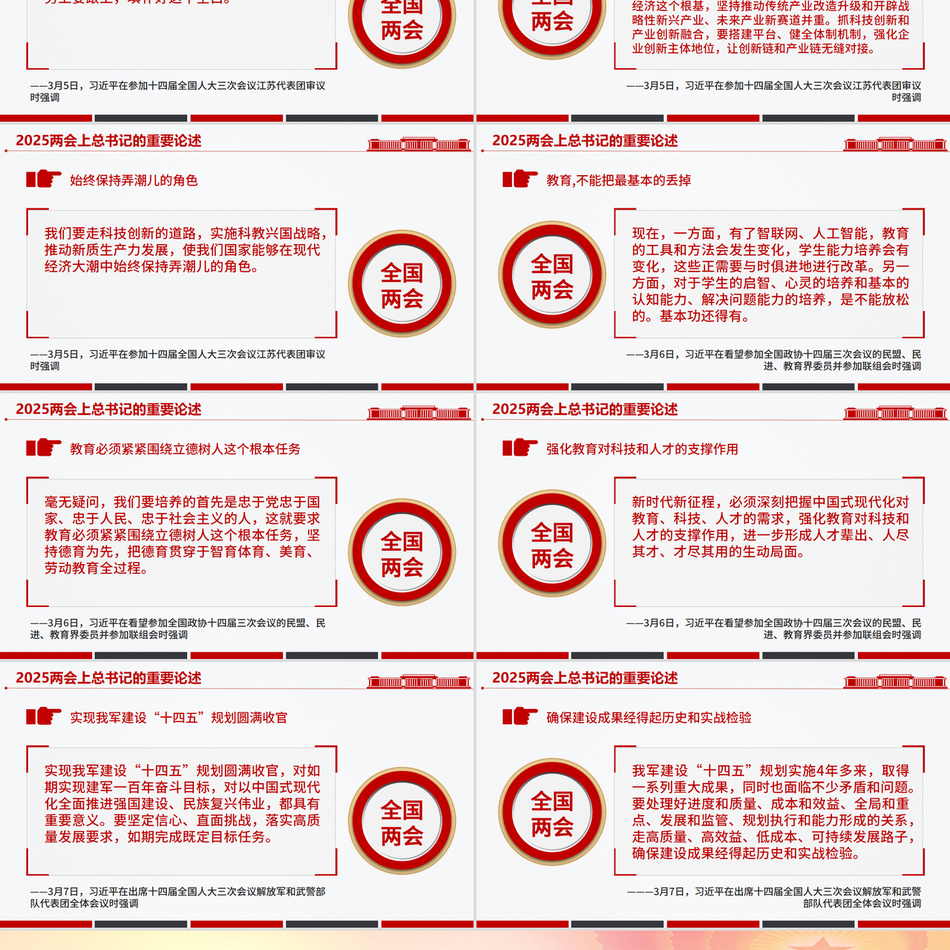 2025年全国两会上总书记的重要论述PPT聚焦全国两会专题课件