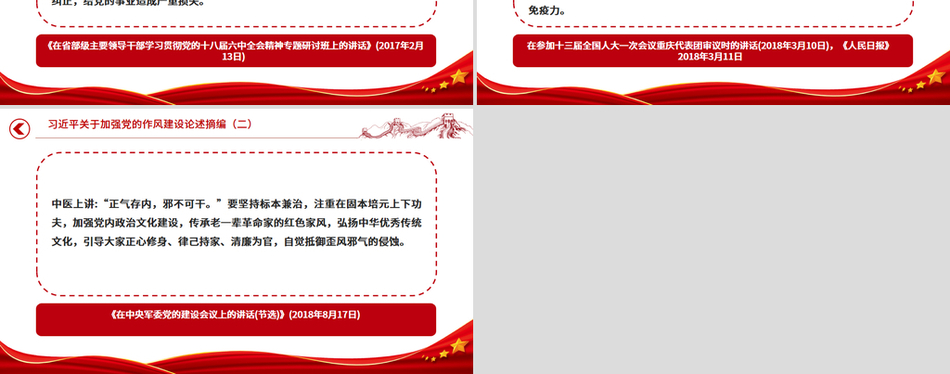 简洁大气习近平关于加强党的作风建设论述摘编（二）PPT党课