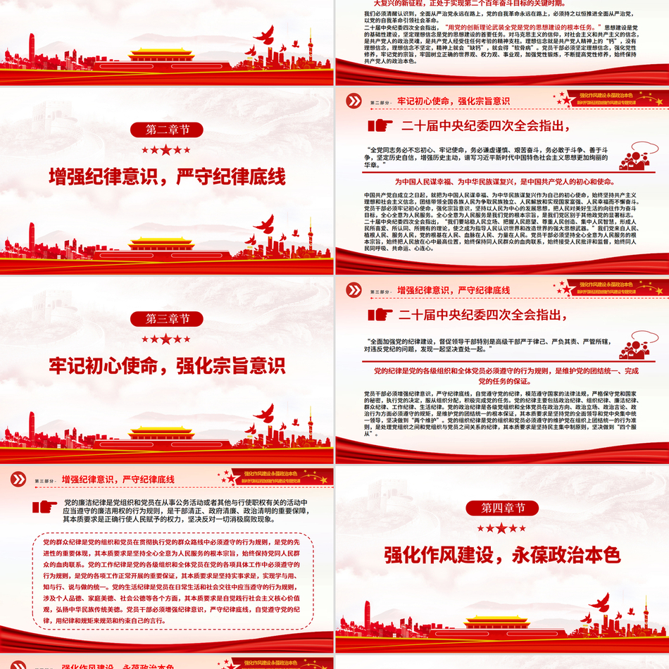 强化作风建设永葆政治本色PPT大气简洁作风建设专题党课
