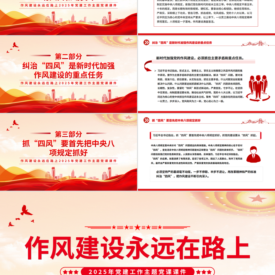 2025八项规定学习教育党课PPT_作风建设永远在路上