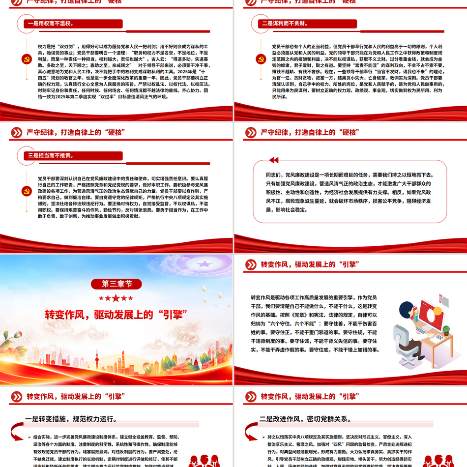 2025八项规定学习教育专题党课PPT_严守纪律转变作风，为高质量发展提供风清气正的环境