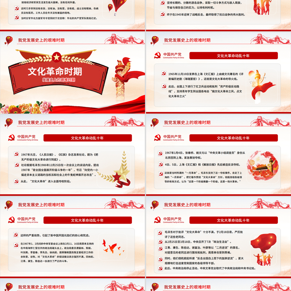 2025党史历史ppt模板建党104周年党史学习教育党的光辉历程