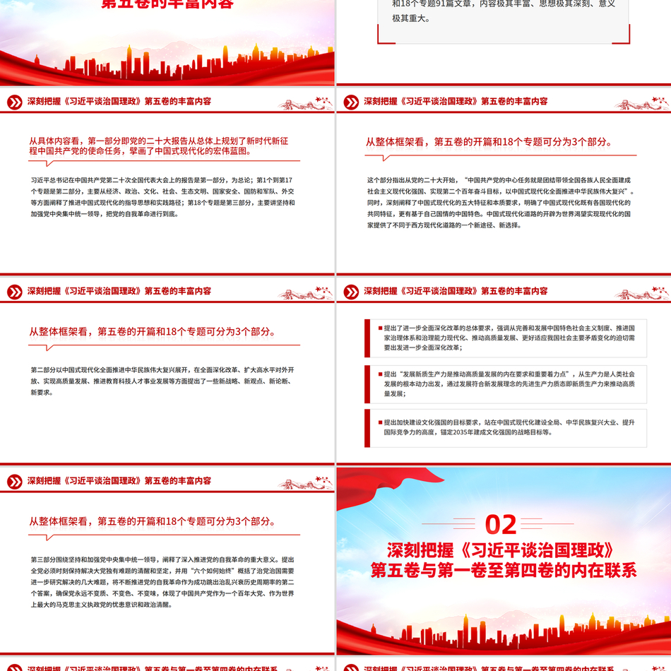 2025治国理政ppt模板深刻把握《习近平谈治国理政》第五卷的理论逻辑与实践要求
