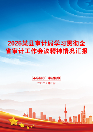 2025某县审计局学习贯彻全省审计工作会议精神情况汇报