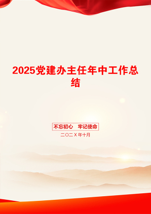 2025党建办主任年中工作总结