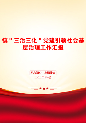 镇＂三治三化＂党建引领社会基层治理工作汇报