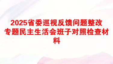 2025民主生活会发言材料公正突出问题