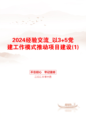 2024经验交流_以3+5党建工作模式推动项目建设(1)