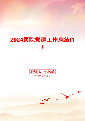 2024医院党建工作总结(1)