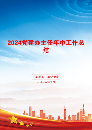 2024党建办主任年中工作总结