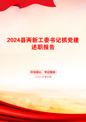 2024县两新工委书记抓党建述职报告