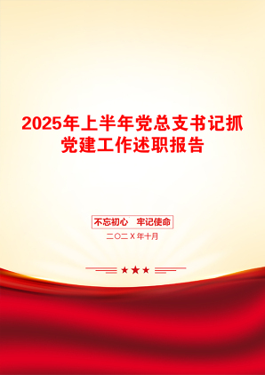 2025年上半年党总支书记抓党建工作述职报告