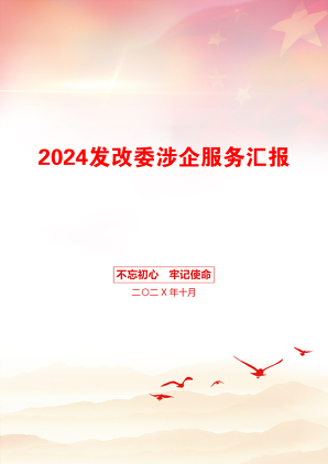 2024发改委涉企服务汇报